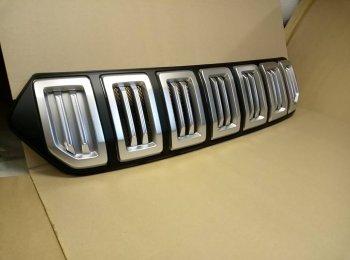 8 099 р. Решётка радиатора Next Hyundai Creta GS дорестайлинг (2015-2019) (цвет: Чёрный матовый с серебристым выделением ноздрей)  с доставкой в г. Вологда. Увеличить фотографию 9