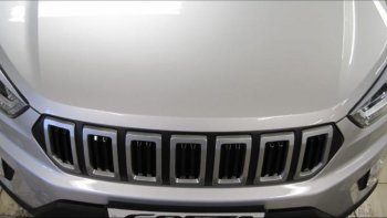 8 099 р. Решётка радиатора Next Hyundai Creta GS дорестайлинг (2015-2019) (цвет: Чёрный матовый с серебристым выделением ноздрей)  с доставкой в г. Вологда. Увеличить фотографию 5