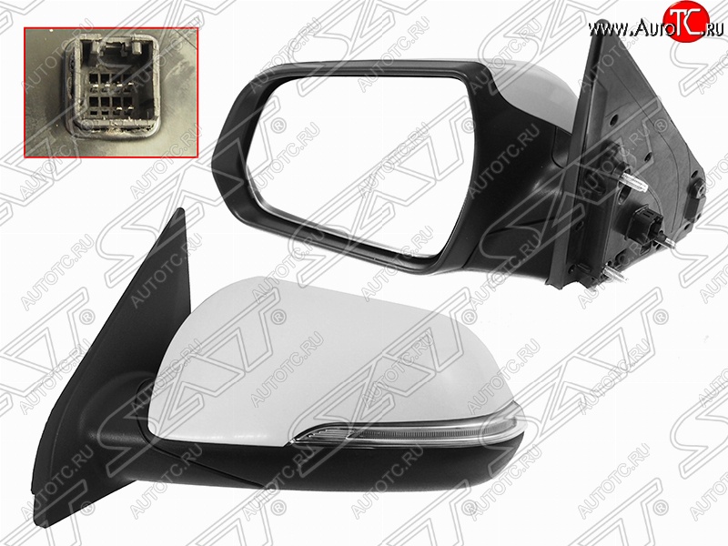 3 799 р. Левое боковое зеркало заднего вида SAT (обогрев, поворот, 6 контактов) Hyundai Creta GS дорестайлинг (2015-2019) (Неокрашенное)  с доставкой в г. Вологда