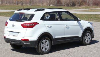 8 649 р. Комплект рейлингов АПС Hyundai Creta GS дорестайлинг (2015-2019) (Серебристые без поперечин )  с доставкой в г. Вологда. Увеличить фотографию 7