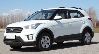 8 649 р. Комплект рейлингов АПС Hyundai Creta GS дорестайлинг (2015-2019) (Серебристые без поперечин )  с доставкой в г. Вологда. Увеличить фотографию 6