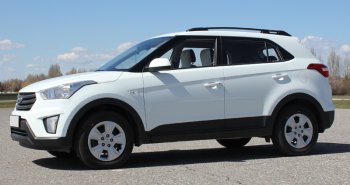 8 649 р. Комплект рейлингов АПС Hyundai Creta GS дорестайлинг (2015-2019) (Серебристые без поперечин )  с доставкой в г. Вологда. Увеличить фотографию 11