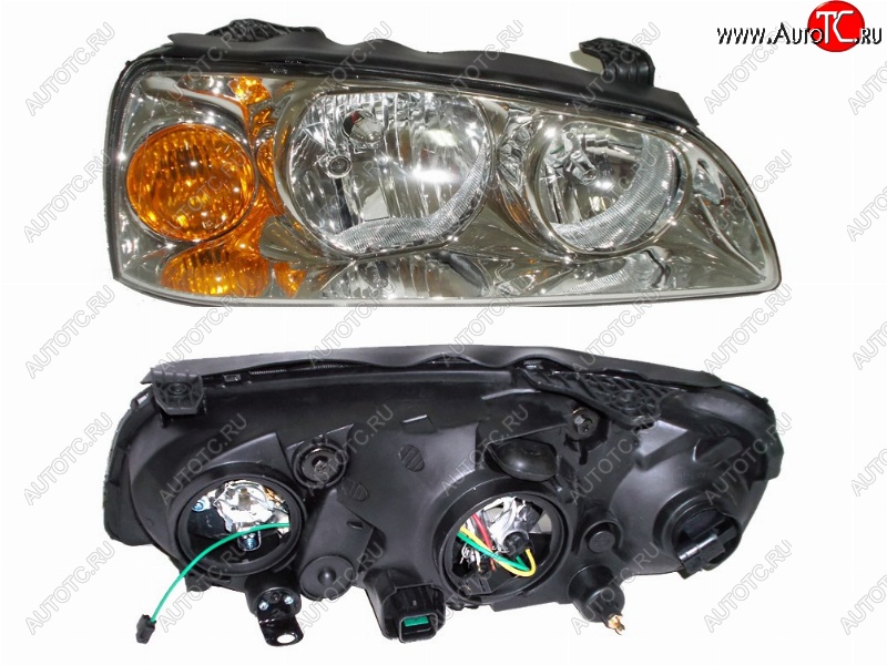 3 699 р. Правая передняя фара SAT (хром)  Hyundai Elantra  XD2 (2003-2010) рестайлинг седан  с доставкой в г. Вологда
