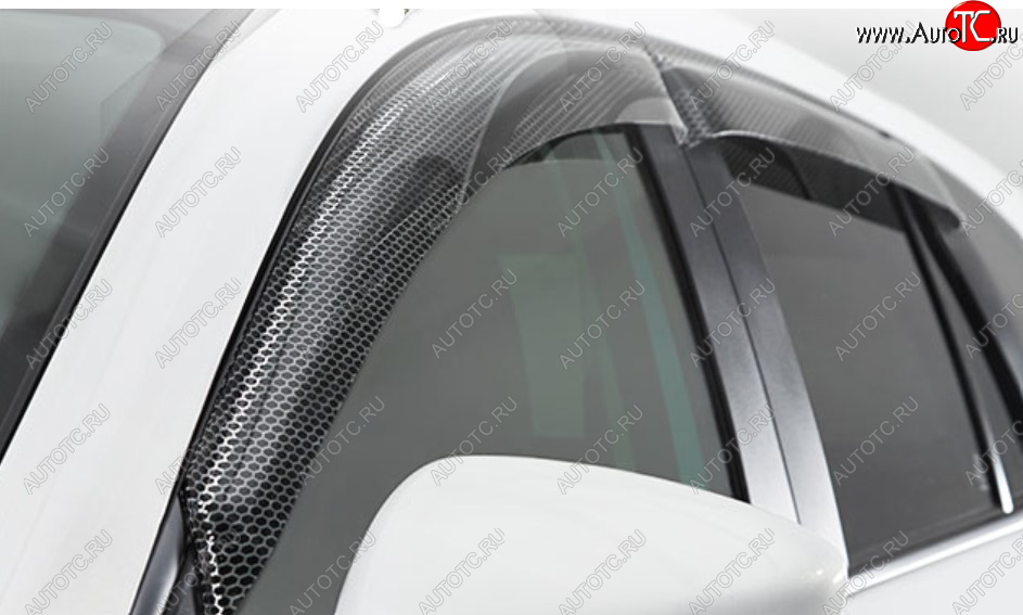 2 159 р. Дефлектора окон CA-Plastic  Hyundai Elantra  CN7 (2020-2023) (Серия Art черная)  с доставкой в г. Вологда
