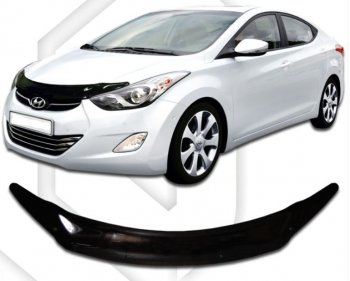 Дефлектор капота CA-Plastiс Hyundai Elantra  MD (2010-2013) дорестайлинг