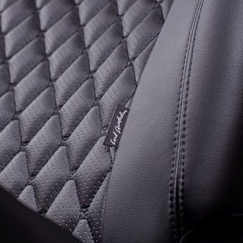 13 949 р. Чехлы для сидений Lord Autofashion Байрон (экокожа, раздельная спинка, с подлокотником, 2 П + 1 Г-образные подголовники) Hyundai Elantra MD дорестайлинг (2010-2013) (Черный, вставка черная, строчка черная)  с доставкой в г. Вологда. Увеличить фотографию 2