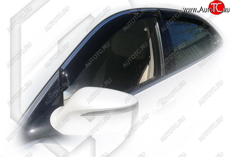 1 999 р. Дефлектора окон CA-Plastic  Hyundai Equus (2009-2016) (Classic полупрозрачный, Без хром молдинга)  с доставкой в г. Вологда
