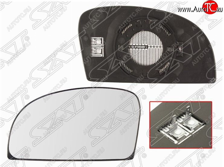 669 р. Левое полотно зеркала SAT (сферическое, с обогревом) Hyundai Getz TB хэтчбэк 5 дв. дорестайлинг (2002-2005)  с доставкой в г. Вологда