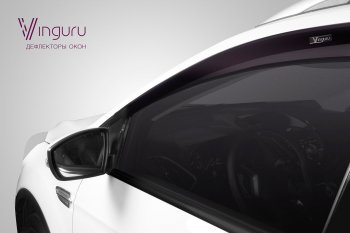 989 р. Дефлектора окон Vinguru (2 шт.) Hyundai HD-250 (2007-2025)  с доставкой в г. Вологда. Увеличить фотографию 2