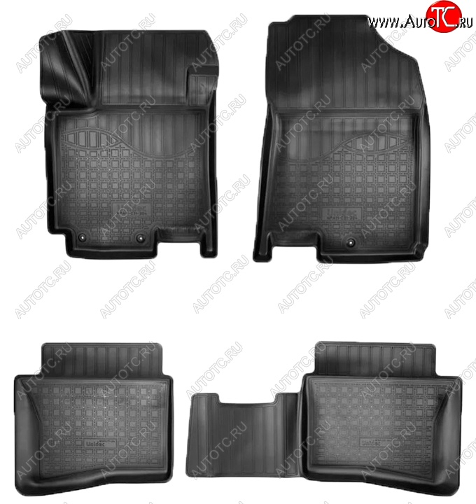 2 359 р. Коврики салонные Noplast (3D) Hyundai i20 GB хэтчбэк 5 дв. дорестайлинг (2014-2018) (Черные)  с доставкой в г. Вологда