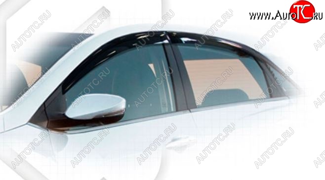 1 899 р. Дефлектора окон CA-Plastiс  Hyundai I30  2 GD (2011-2017) дорестайлинг, хэтчбэк 5 дв., рестайлинг, хэтчбэк 5 дв. (Classic полупрозрачный, Без хром.молдинга)  с доставкой в г. Вологда