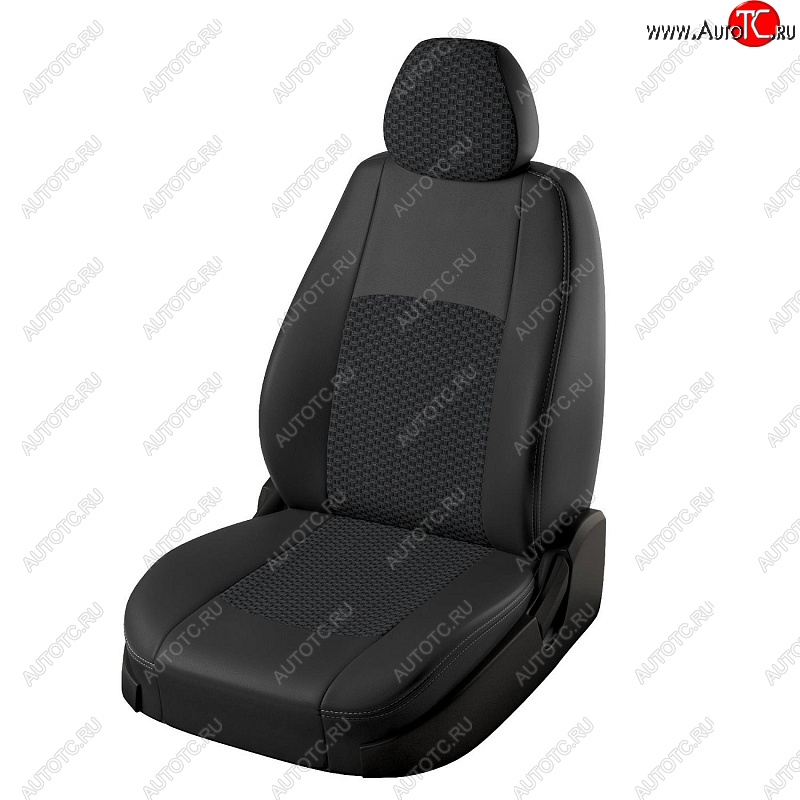 5 999 р. Чехлы для сидений Lord Autofashion Турин (экокожа, жаккард) Hyundai I30 2 GD дорестайлинг, хэтчбэк 5 дв. (2011-2015) (Чёрный, вставка жаккард Вега)  с доставкой в г. Вологда