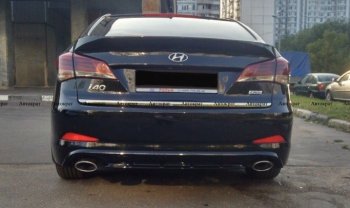 5 649 р. Юбка заднего бампера АВТОКРАТ Hyundai I40 1 VF рестайлинг седан (2015-2019) (Неокрашенная)  с доставкой в г. Вологда. Увеличить фотографию 4