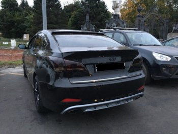 5 649 р. Юбка заднего бампера АВТОКРАТ Hyundai I40 1 VF рестайлинг седан (2015-2019) (Неокрашенная)  с доставкой в г. Вологда. Увеличить фотографию 3