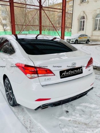5 649 р. Юбка заднего бампера АВТОКРАТ Hyundai I40 1 VF рестайлинг седан (2015-2019) (Неокрашенная)  с доставкой в г. Вологда. Увеличить фотографию 2