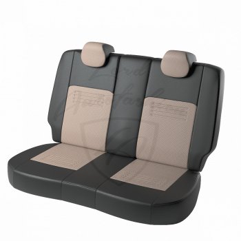 7 399 р. Чехлы для сидений Lord Autofashion Турин (экокожа) Hyundai I40 1 VF дорестайлинг седан (2011-2015) (Чёрный, вставка бежевая)  с доставкой в г. Вологда. Увеличить фотографию 2
