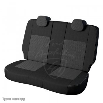 5 999 р. Чехлы для сидений Lord Autofashion Турин (жаккард) Hyundai I40 1 VF дорестайлинг седан (2011-2015) (Черный, вставка Тома серый)  с доставкой в г. Вологда. Увеличить фотографию 2