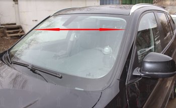 1 699 р. Водостоки лобового стекла Стрелка 11 Hyundai IX35 NU рестайлинг (2020-2025) (Автомобиль с рейлингами)  с доставкой в г. Вологда. Увеличить фотографию 7