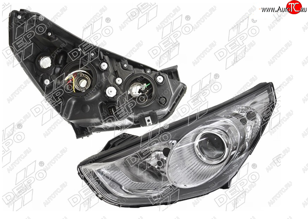 15 899 р. Левая фара DEPO Hyundai IX35 LM дорестайлинг (2009-2013)  с доставкой в г. Вологда