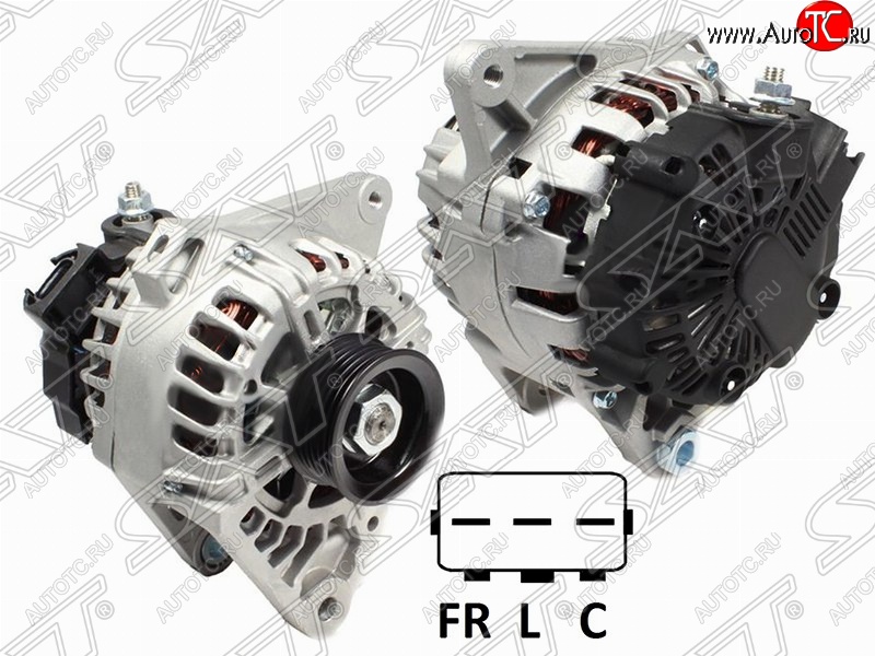 11 449 р. Генератор (2.0, 2,0 GDi) SAT (12V, 120A)  Hyundai IX35 ( LM,  NU) (2009-2025), Hyundai Tucson  LM (2010-2017), KIA Sportage  3 SL (2010-2016)  с доставкой в г. Вологда