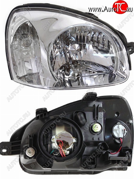 3 299 р. Правая фара SAT Hyundai Santa Fe SM (2000-2012)  с доставкой в г. Вологда