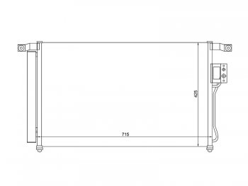 Радиатор кондиционера SAT Hyundai Santa Fe  CM (2006-2012) дорестайлинг, рестайлинг