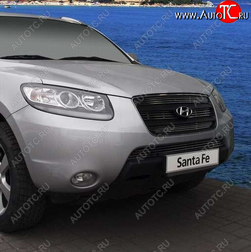 2 177 р. Декоративный элемент воздухозаборника Souz96 (d10) Hyundai Santa Fe DM дорестайлинг (2012-2016)  с доставкой в г. Вологда