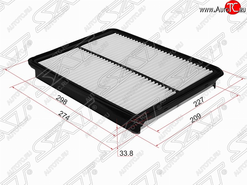 319 р. Фильтр воздушный двигателя (2.4) SAT  Hyundai Santa Fe  DM (2012-2016), KIA Sorento  XM (2009-2015)  с доставкой в г. Вологда