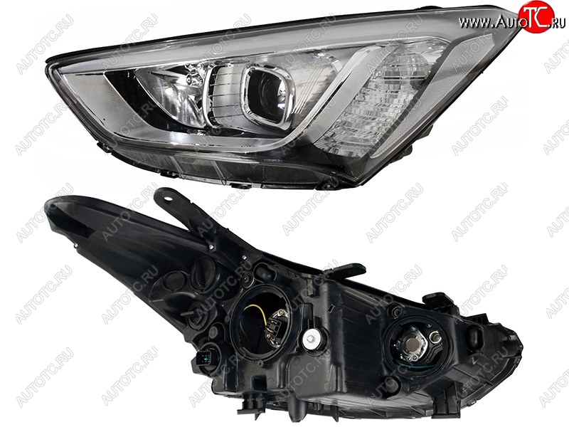 13 999 р. Левая фара SAT Hyundai Santa Fe DM дорестайлинг (2012-2016)  с доставкой в г. Вологда