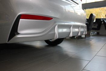 4 999 р. Накладка заднего бампера Автократ Hyundai Solaris HCR седан дорестайлинг (2017-2020) (Неокрашенная)  с доставкой в г. Вологда. Увеличить фотографию 2