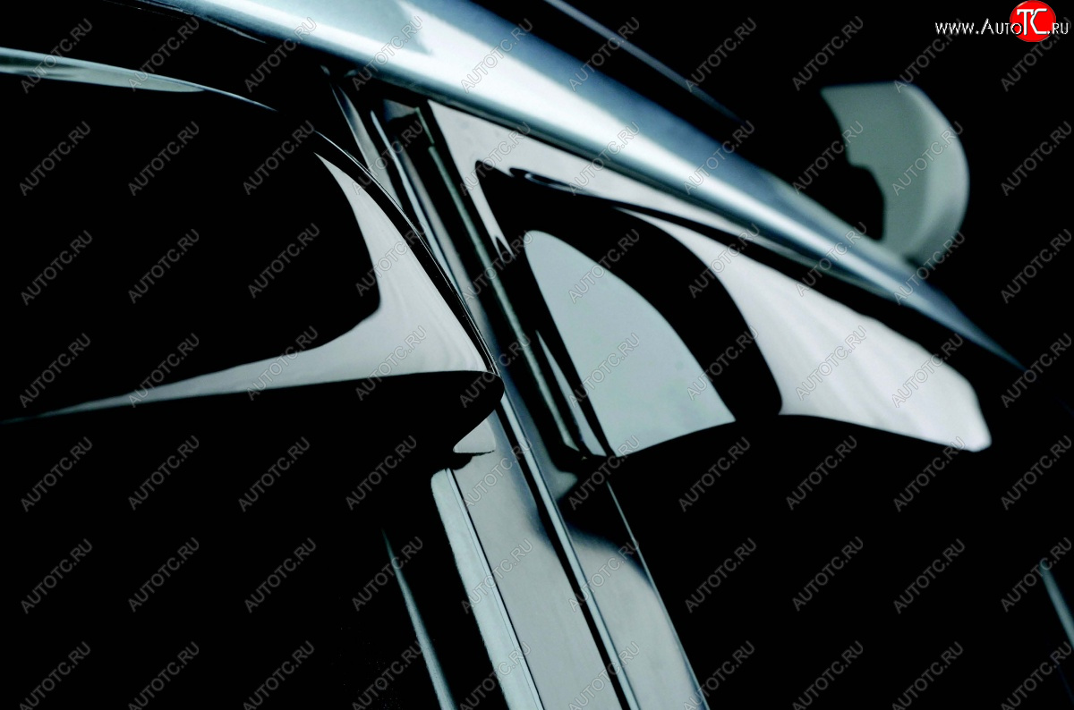 3 199 р. Дефлектора окон SIM Hyundai Solaris HCR седан дорестайлинг (2017-2020)  с доставкой в г. Вологда