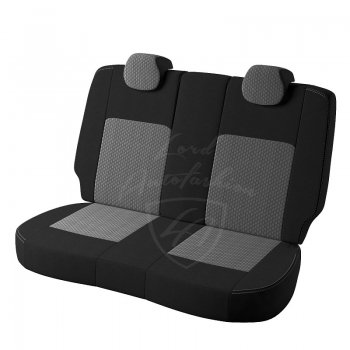 5 999 р. Чехлы для сидений Lord Autofashion Турин (жаккард, раздельная спинка) Hyundai Solaris HCR седан дорестайлинг (2017-2020) (Черный, вставка Люкс-94)  с доставкой в г. Вологда. Увеличить фотографию 2