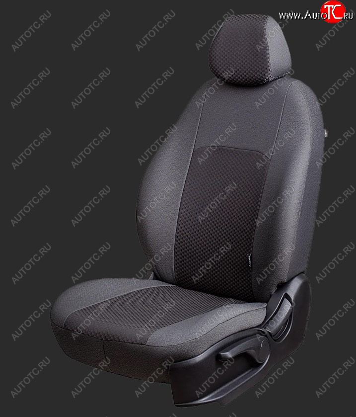 5 399 р. Чехлы для сидений Lord Autofashion Дублин (жаккард, спинка 60/40, 3 Г-образных подголовника) Hyundai Solaris HCR седан дорестайлинг (2017-2020) (Серый, вставка Сеул Серый)  с доставкой в г. Вологда