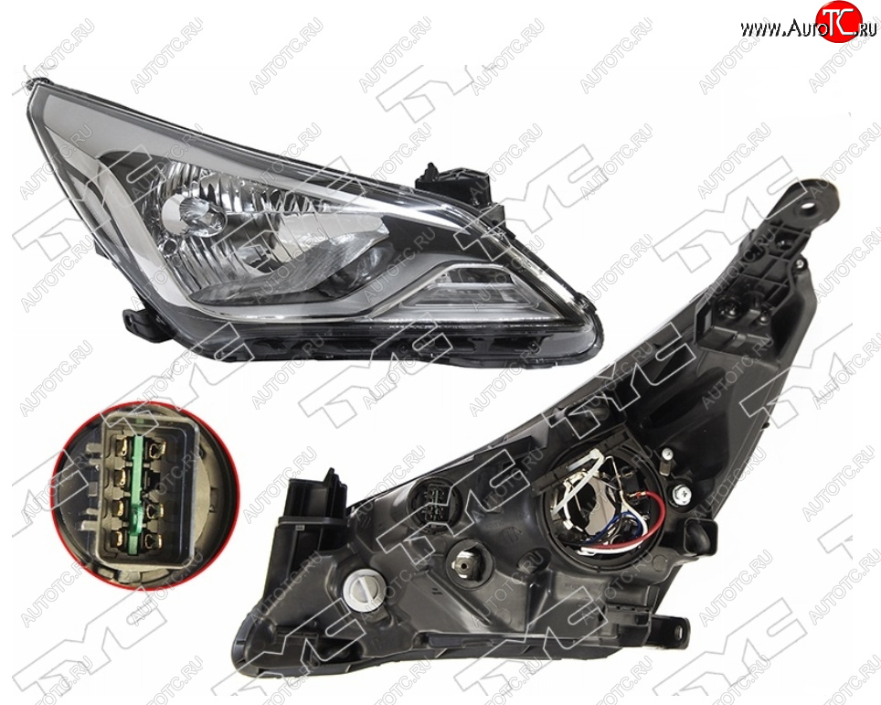 10 699 р. Правая фара (под электрокорректор) TYC Hyundai Solaris RBr седан рестайлинг (2014-2017)  с доставкой в г. Вологда