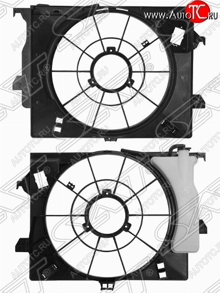 1 999 р. Диффузор радиатора SAT  Hyundai Solaris  RBr (2010-2017), KIA Rio  3 QB (2011-2017)  с доставкой в г. Вологда