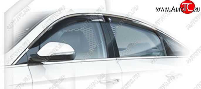 1 999 р. Дефлектора окон CA-Plastiс Hyundai Sonata LF рестайлинг (2017-2019) (Classic полупрозрачный, Без хром.молдинга)  с доставкой в г. Вологда