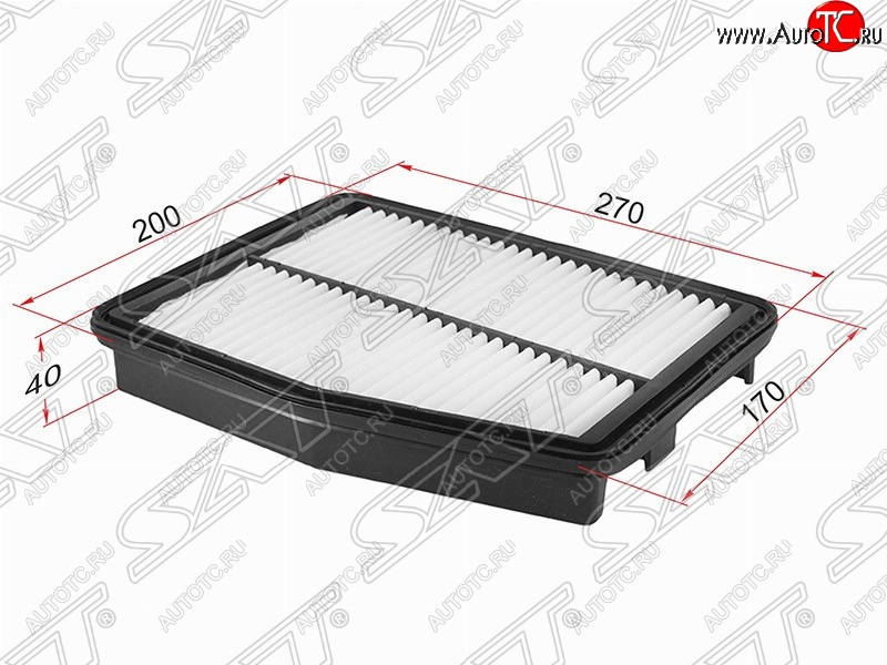 275 р. Фильтр воздушный двигателя (2.0) SAT (270х200х40 mm)  Hyundai Sonata  YF (2009-2014), KIA Optima  3 TF (2010-2016)  с доставкой в г. Вологда