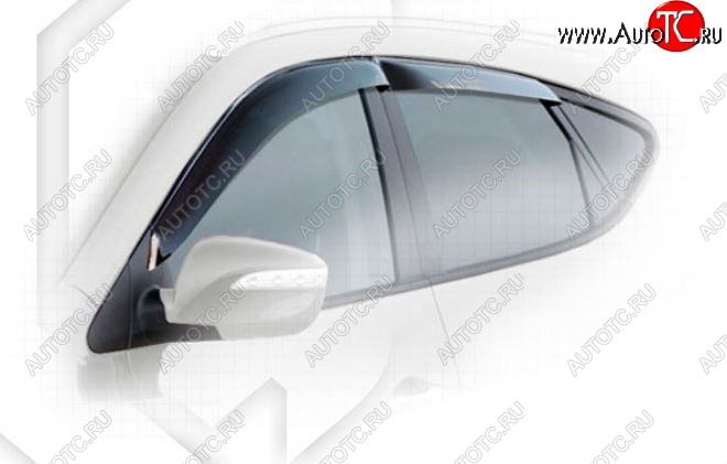 2 079 р. Дефлектора окон CA-Plastiс  Hyundai Tucson  LM (2010-2017) (Classic полупрозрачный, Без хром молдингов)  с доставкой в г. Вологда