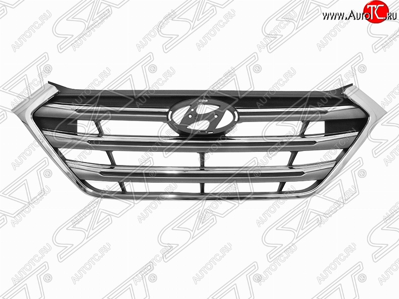 3 299 р. Решетка радиатора SAT (хром)  Hyundai Tucson  TL (2015-2018) дорестайлинг  с доставкой в г. Вологда
