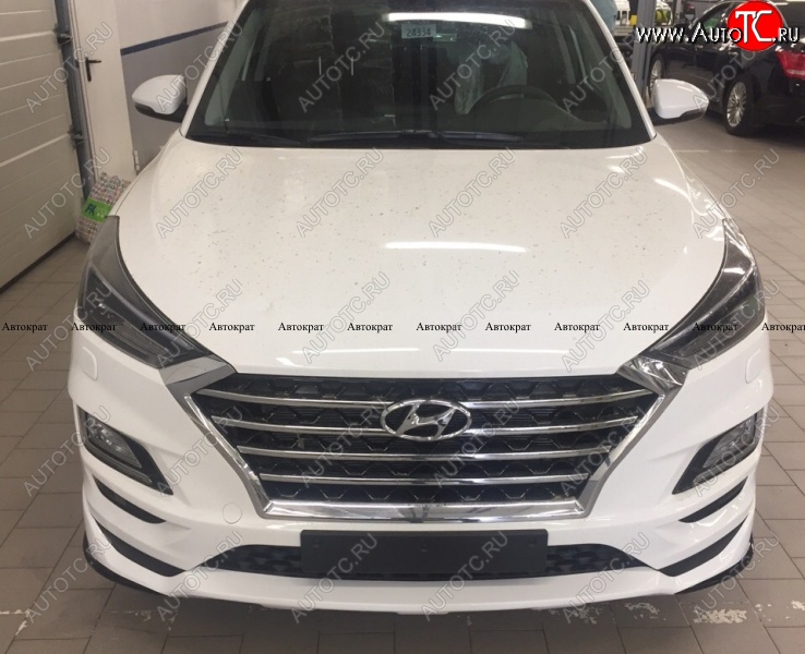 6 799 р. Юбка переднего бампера АВТОКРАТ Hyundai Tucson TL рестайлинг (2018-2021) (Неокрашенная)  с доставкой в г. Вологда