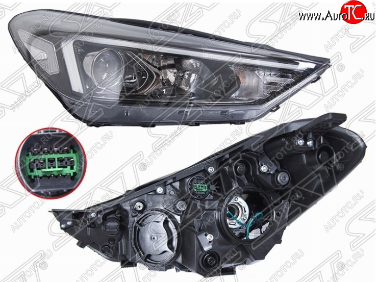 16 549 р. Правая передняя фара SAT (LED)  Hyundai Tucson  TL (2018-2021) рестайлинг  с доставкой в г. Вологда