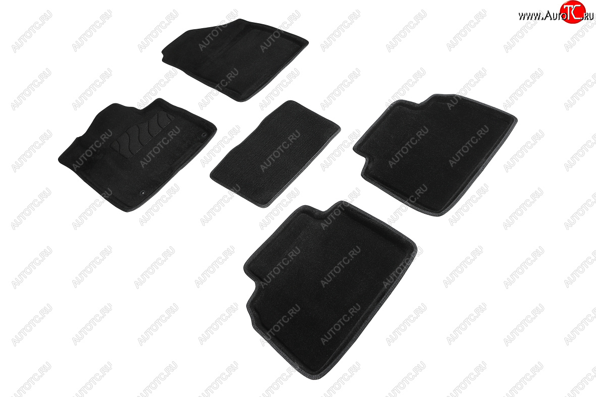 5 699 р. Коврики в салон SEINTEX 3D ВОРС (комплект) Hyundai Tucson NX4 (2020-2022) (Цвет: черный)  с доставкой в г. Вологда