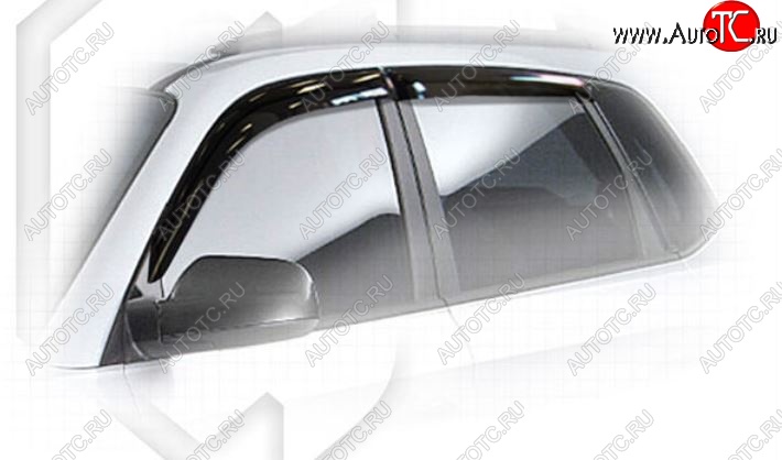 2 079 р. Дефлектора окон CA-Plastiс Hyundai Tucson JM (2004-2010) (Classic полупрозрачный, Без хром.молдинга)  с доставкой в г. Вологда