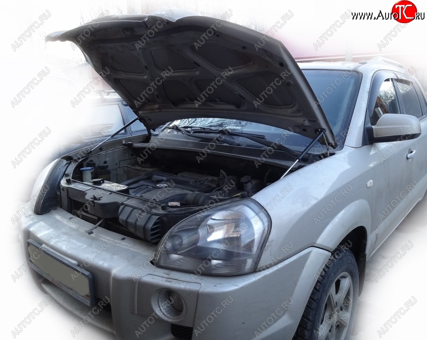 2 049 р. Упоры капота Russtal Hyundai Tucson JM (2004-2010)  с доставкой в г. Вологда