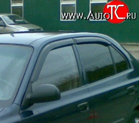 999 р. Комплект дефлекторов окон (ветровиков) 4 шт. Russtal Hyundai Accent 2 LC седан дорестайлинг (ТагАЗ) (1999-2012)  с доставкой в г. Вологда