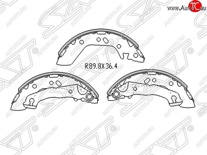 1 239 р. Колодки тормозные SAT (задние) Hyundai Accent 2 LC седан дорестайлинг (ТагАЗ) (1999-2012)  с доставкой в г. Вологда