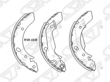 Колодки тормозные SAT (задние) Hyundai Matrix  1 FC (2001-2010) дорестайлинг, 1-ый рестайлинг, 2-ой рестайлинг