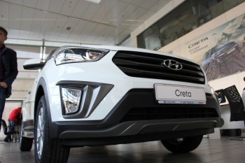 2 269 р. Накладки на ПТФ АвтоКрат Hyundai Creta GS дорестайлинг (2015-2019) (Неокрашенные)  с доставкой в г. Вологда. Увеличить фотографию 3