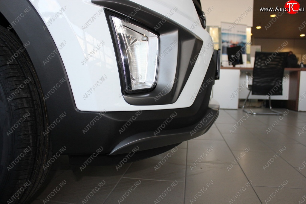 2 269 р. Накладки на ПТФ АвтоКрат Hyundai Creta GS дорестайлинг (2015-2019) (Неокрашенные)  с доставкой в г. Вологда