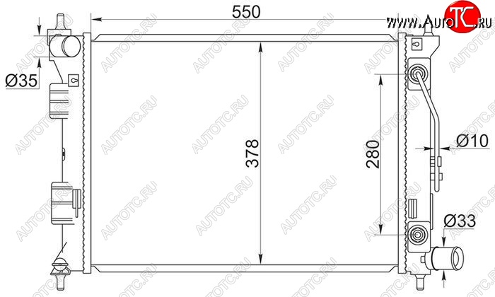 3 799 р. Радиатор двигателя SAT (трубчатый, МКПП/АКПП) Hyundai I30 2 GD дорестайлинг, хэтчбэк 5 дв. (2011-2015)  с доставкой в г. Вологда